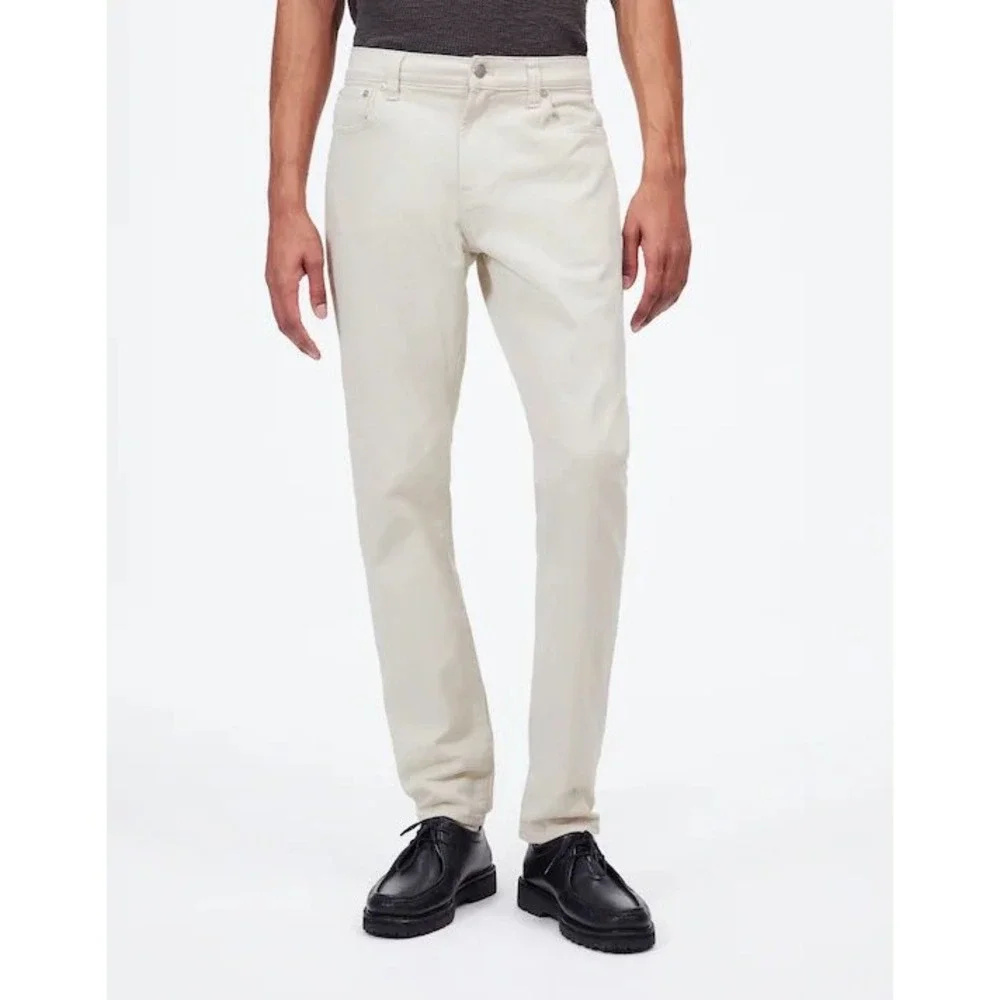 Madewell Athletic All Day Slim Pant Mens 32x34 Form Grey Beige Twill Chino NR446